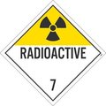 Nmc Radioactive 7 Dot Placard Sign, Material: Unrippable Vinyl DL16UV